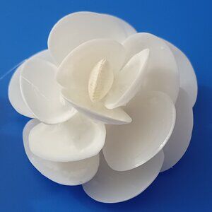 3 White Seashell Flowers